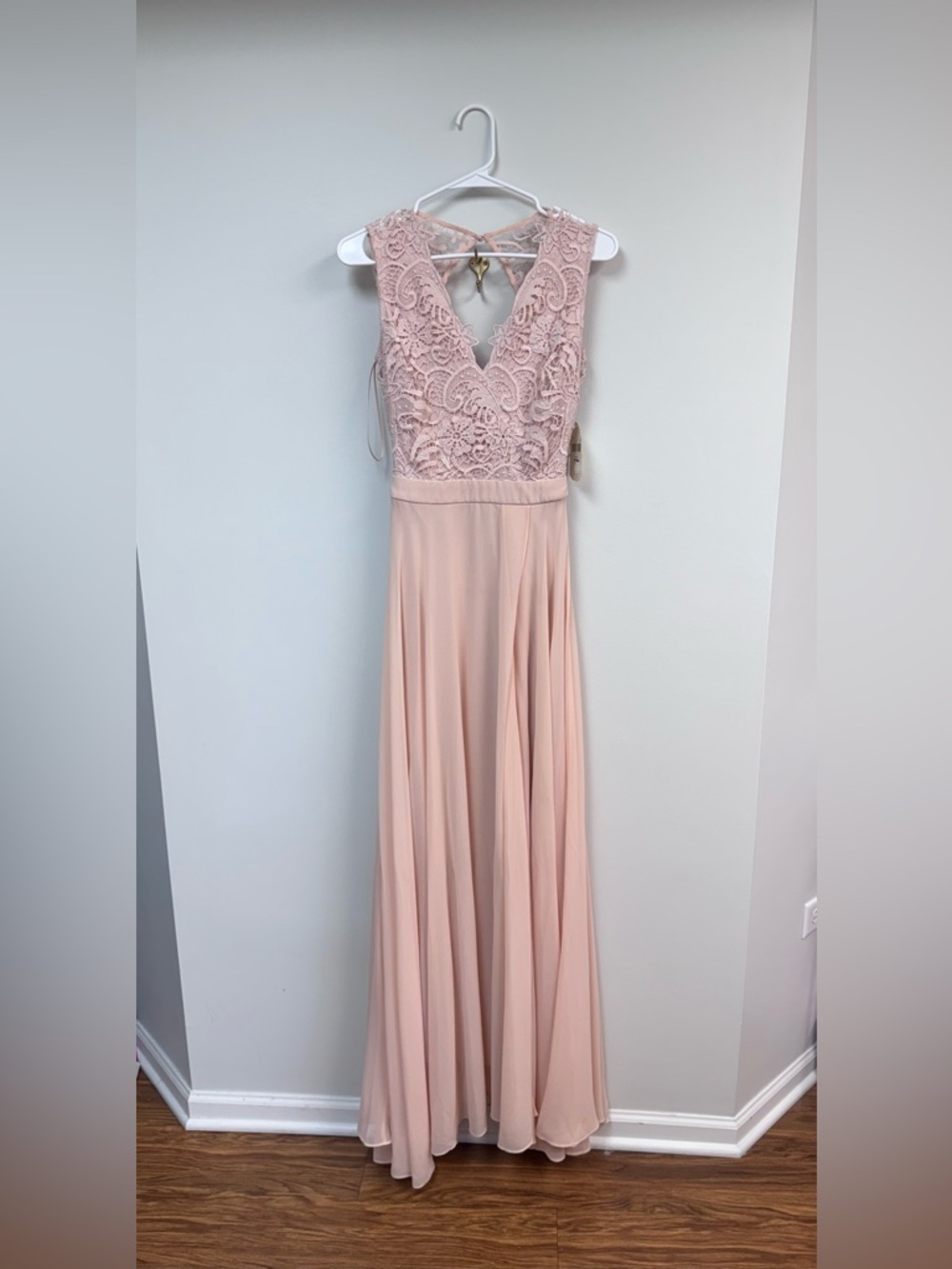 NWT Altar’d State Elegant Lace Bodice Pink Floor Length Dress XS